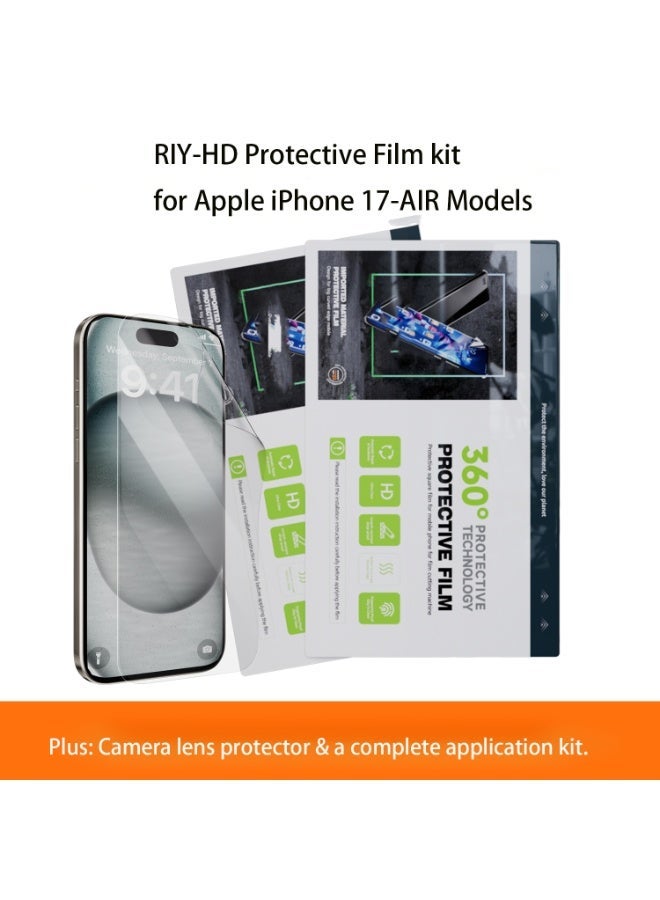ThangCore RIY-HD Protective Film Kits-Compatible with iPhone 17-AIR（with 3D Camera Lens Film & DIY Tools） - Image 1